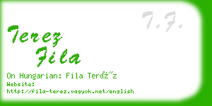 terez fila business card